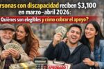 Personas con discapacidad reciben $3,100 en marzo–abril 2026: quiénes son elegibles y cómo cobrar el apoyo