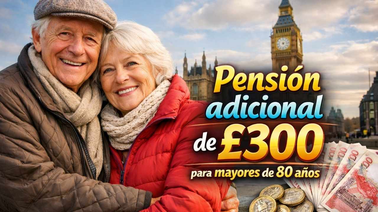 Pensión adicional de £300 para mayores de 80 años — requisitos y pagos confirmados abril 2026