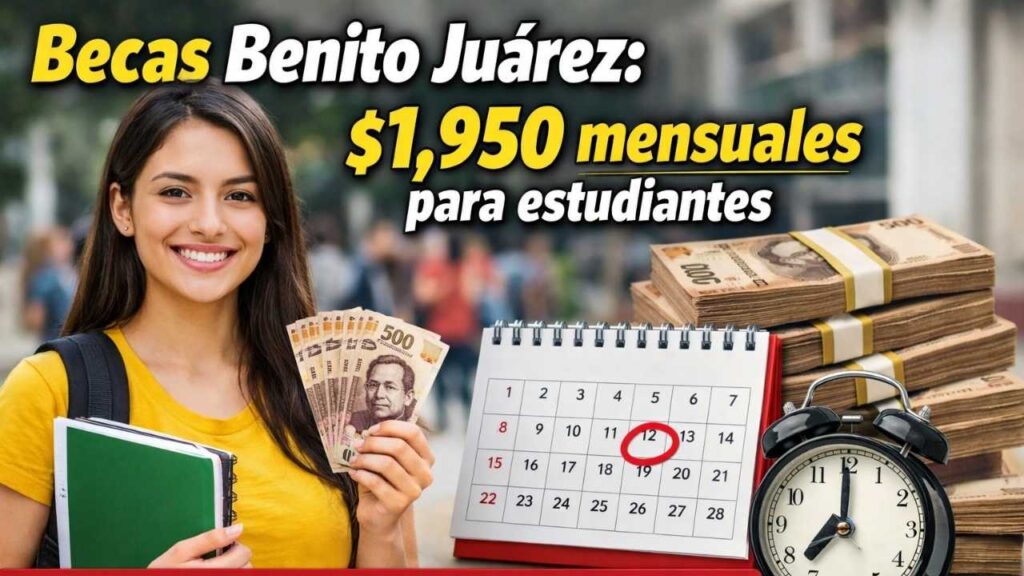 Becas Benito Juárez: $1,950 mensuales para estudiantes, pasos de registro y fechas de cobro 2026