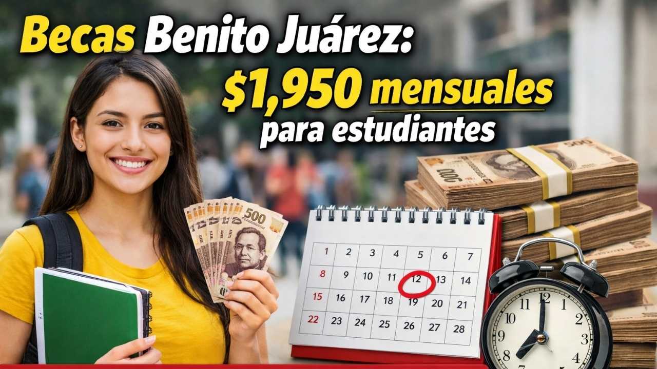 Becas Benito Juárez: $1,950 mensuales para estudiantes, pasos de registro y fechas de cobro 2026