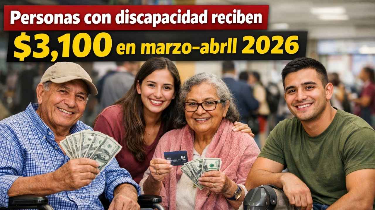 Personas con discapacidad reciben $3,100 en marzo–abril 2026: quiénes califican y cómo cobrar el apoyo