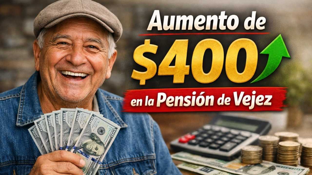 Aumento de $400 en la Pensión de Vejez — quién recibe, pasos para aplicar y calendario de depósitos marzo 2026