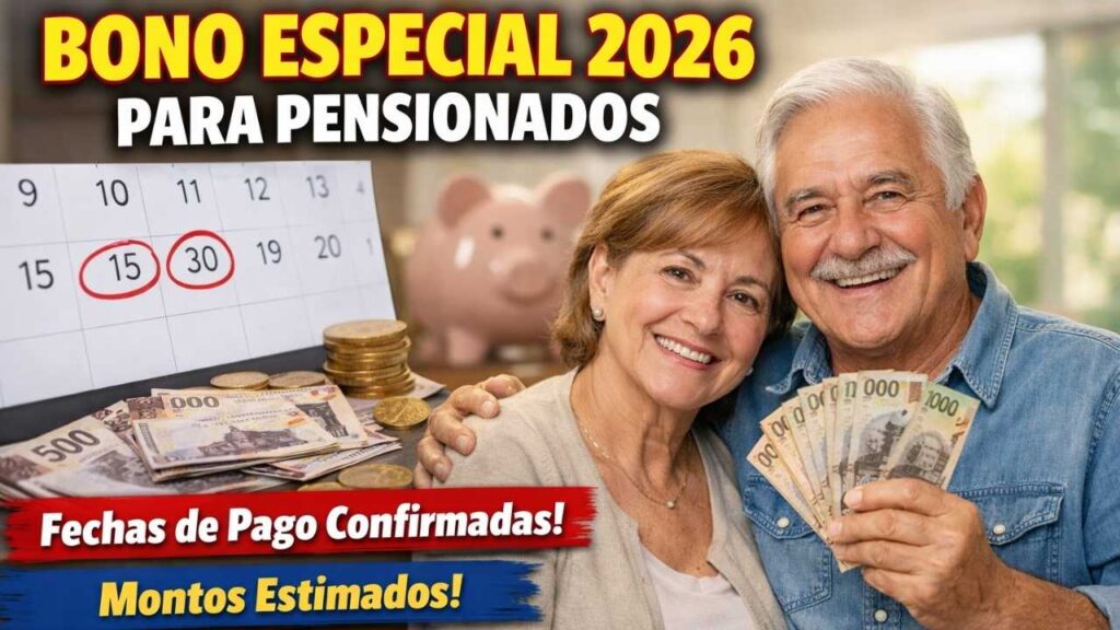 Bono especial 2026 para pensionados: fechas de pago confirmadas, montos estimados y requisitos clave que debes conocer