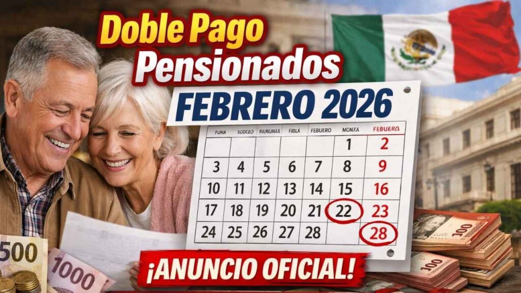 Doble pago pensionados febrero 2026: significado del anuncio oficial, fechas confirmadas, montos estimados y detalles clave que debes saber