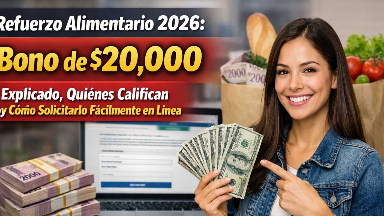 Refuerzo Alimentario 2026: Bono de $20,000 Explicado, Quiénes Califican y Cómo Solicitarlo Fácilmente en Línea