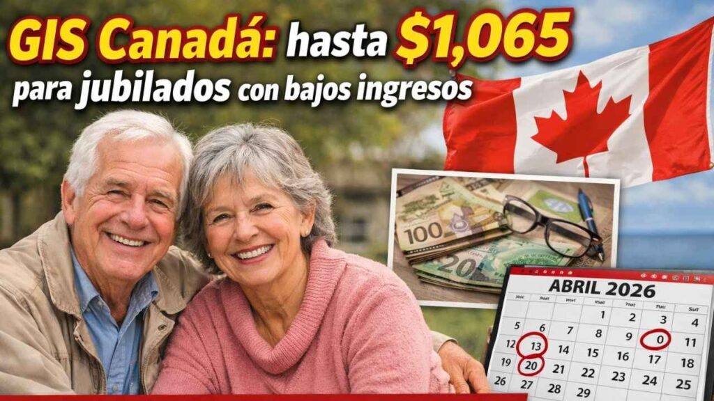 GIS Canadá: hasta $1,065 para jubilados con bajos ingresos — requisitos y depósitos abril 2026