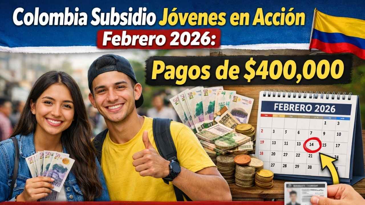 Colombia Subsidio Jóvenes en Acción Febrero 2026: Pagos de $400,000, Calendario Oficial y Pasos Claves de Registro