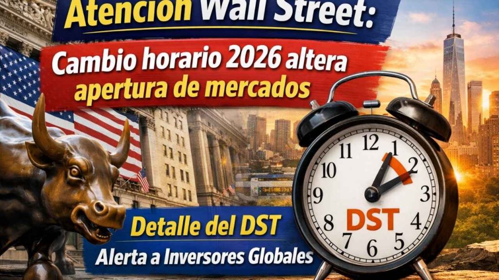 Atención Wall Street: cambio horario 2026 altera apertura de mercados, detalle del DST alerta a inversores globales
